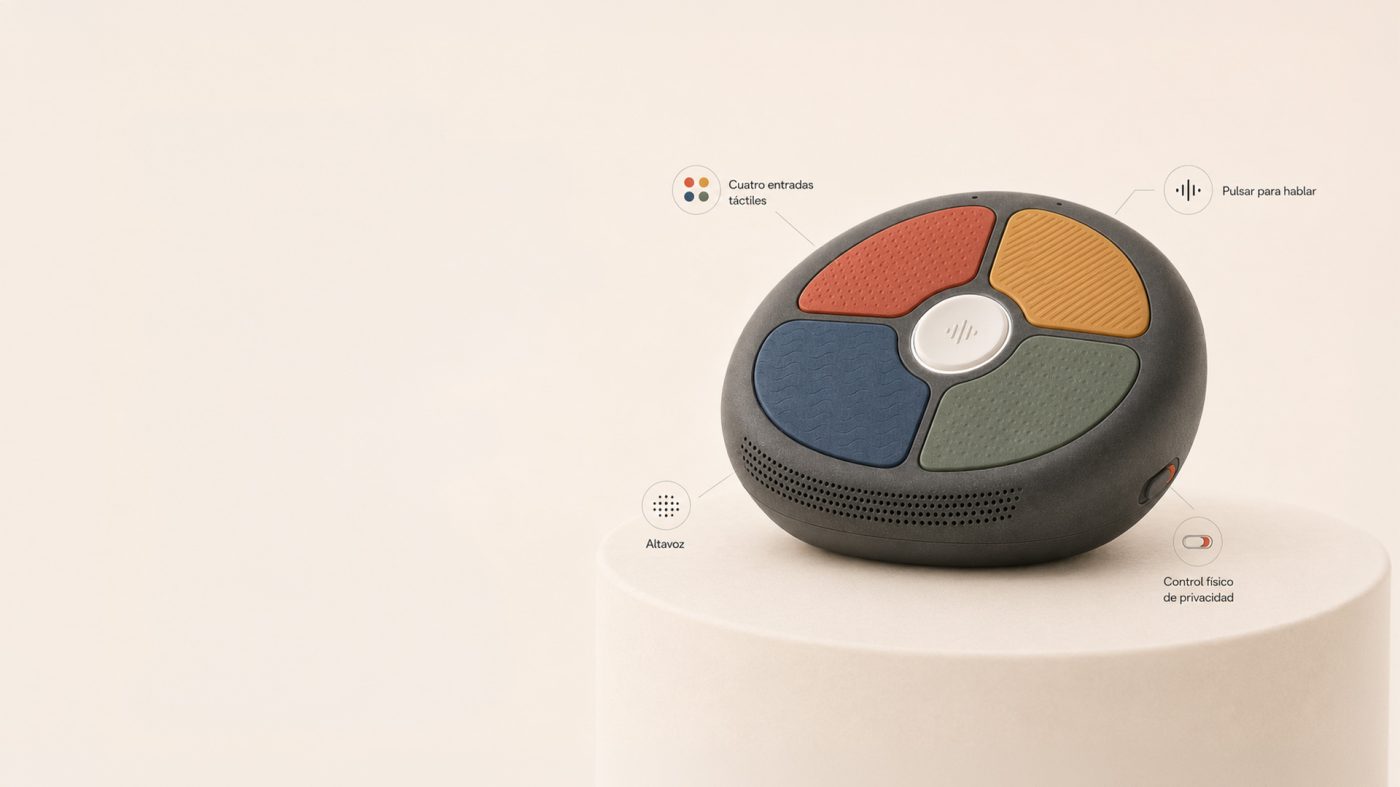 Mandos físicos e interacción de voz en el dispositivo Pebble de DIDI